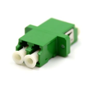 LC/APC Duplex Adapter, Single mode, Green, Conneu