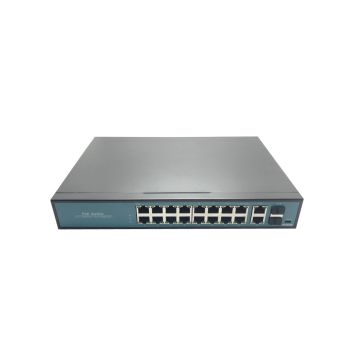 Гигабитов PoE Суич 16x10/100/1000 PoE + 2 UTP + 2 SFP  - 1