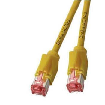 Пач корди екранирани кат. 6а 1000 MHz Draka кабел, жълти  - 1