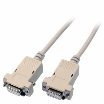 Serial Cable, 8 conductors, Null-Modem, DB9 F-F