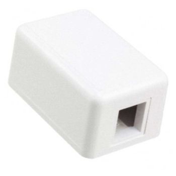 Розетка, еднопортова, повърхностен монтаж, незаредена, бяла COMMSCOPE - 1