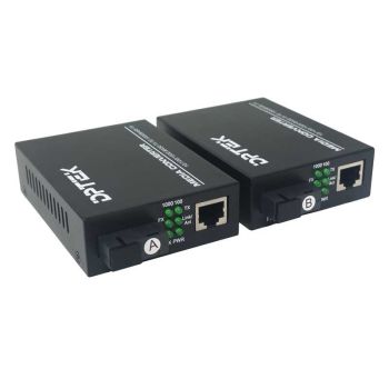 Медиа конвертор по едно влакно 20 км 1310 nm, Gigabit, LFP
