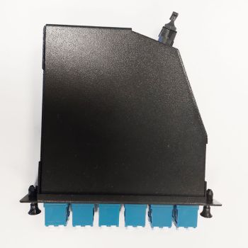 MPO-Cassette for panel OS2 12xLC/UPC DPX adapters