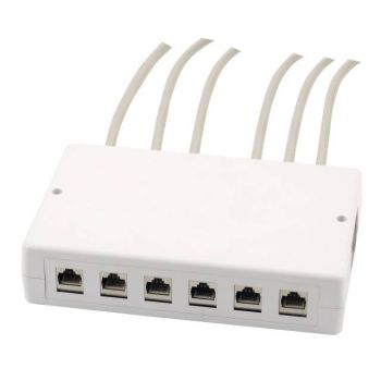 Кутия за повърхностен монтаж за 6хRJ45, незаредена  - 1