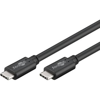 USB-C to USB-C cable, USB 3.2, 2 m, black, Goobay 