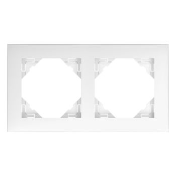 Double Frame for Power Switches and Sockets, White, EFAPEL