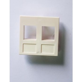 Лицев панел 45х45 мм с 2xRJ45 порта CONNBOX - 1