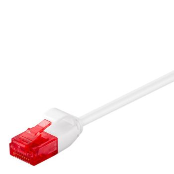 RJ45 Slim Patch Cord Cat. 6, U/UTP PVC CU, White, Goobay