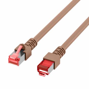 Пач кабел S/FTP, категория 6, LSZH, кафяв