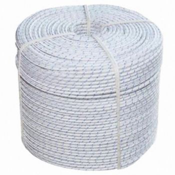 Polyester Pulling Rope on Drum, 10 mm diameter, White