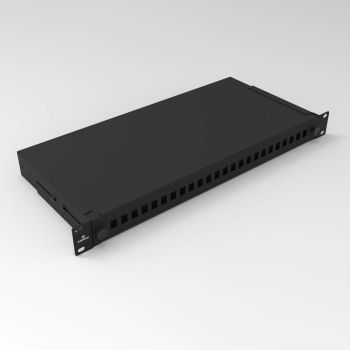 Оптичен панел за 24  SC симплексни адаптера, изтеглящ се 1U, 19"