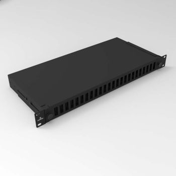 Оптичен панел за 24 SC дуплексни адаптера, изтеглящ се 1U, 19"