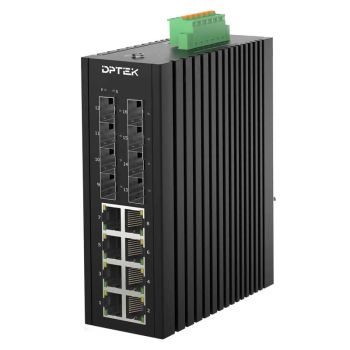 Индустриален суич 8*10/100/1000Base-T + 4*100/1000Base-X SFP + 4*1G/2.5/10GBase-X SFP+ Layer 3