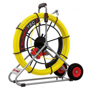 Fiberglass rod Ø 9 mm with mobile steel reel