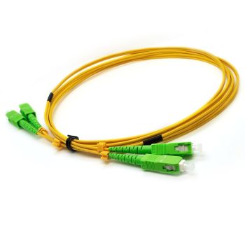 SC/APC-SC/APC дуплексна пач корда, 9/125, 0.9 мм., жълта, AFL Hyperscale
