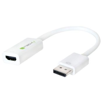 DisplayPort 1.2/Male to HDMI/Female Adapter, 15 cm, White, Techly