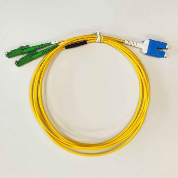 Оптична пач корда E2000/APC-SC/UPC Сингъл мод, 3 мм.