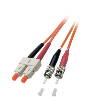 Duplex patch cable ST - SC 62,5/125µ, OM1, LSZH