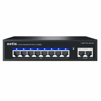 10 Ports Cloud-Managed суич, 8 PoE + 2 Uplink