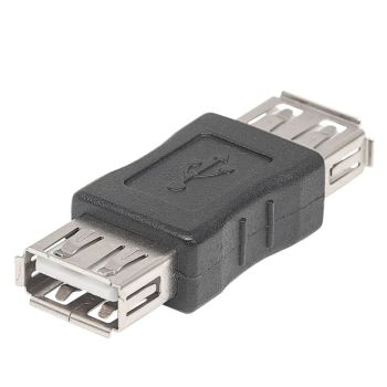 USB 2.0 Adapter USB-A/F to USB-A/F, Black
