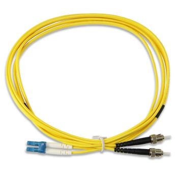 LC-ST Duplex Patch Cord, OS2, 2 mm, Yellow, Conneu