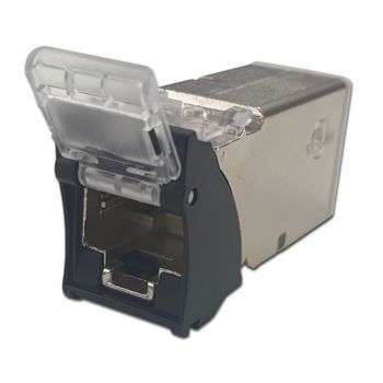 Z-max Outlet Cat. 6a, Shielded, RJ45 Jack, Black, Siemon