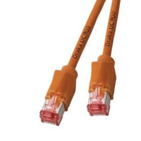 Пач корди екранирани кат. 6а 1000 MHz Draka кабел, оранжеви  - 1