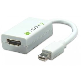 Адаптер mini Display port мъжки към HDMI женски, 15 см, бял Atop technology - 1