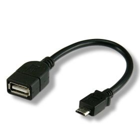 USB 2.0 OTG кабел A Female - Micro-B Male, 0.2 метра Techly - 1