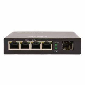 PoE комутатор 4x10/100 Mb + 1 оптичен порт за SFP