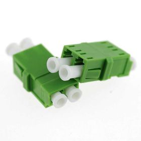 LC дуплексен оптичен адаптер, сингълмод NF, зелен, Conneu