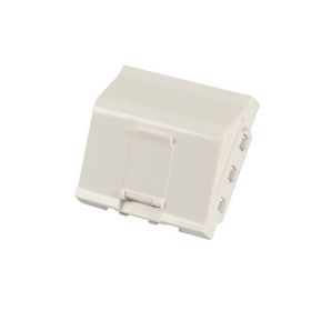 Модул под ъгъл 45 градуса 1хRJ45, празен, бял  - 1