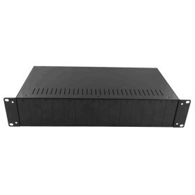 19 inch Media Converter Chassis, 14 Slots Double Power Supply, 2U, DPTEC