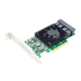 PCIe Express 3.0 x8 to 4 x U.2 (SFF-8643) NVMe adapter