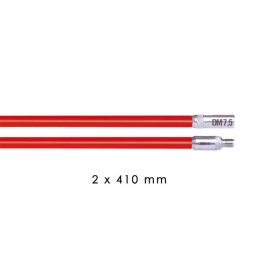 RUNPOSTICKS red (hard) - 2 x 410 mm, RUNPOTEC