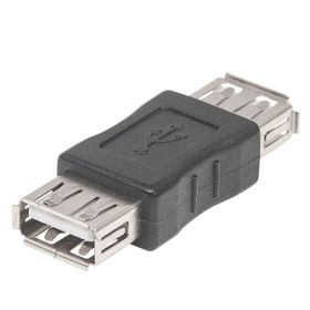 USB 2.0 Адаптер, USB-A женско към женско, черен, Techly